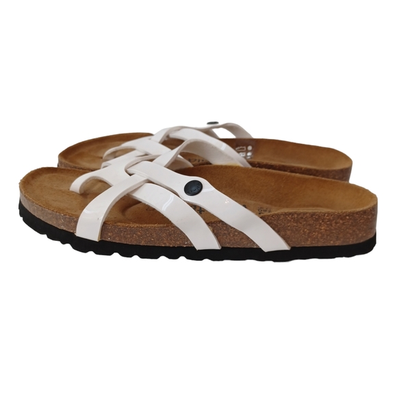 Birkenstock Betula Sandals White Patent Leather Vinja Womens size US 9 or 40 - Picture 13 of 14